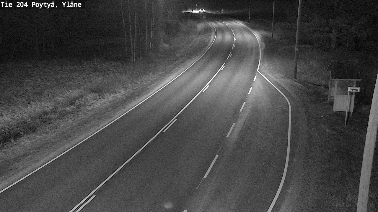 Weather Camera Image Road 204 Pöytyä, Yläne, Pöytyä, Varsinais-Suomi