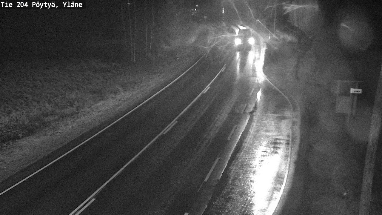 Weather Camera Image Väg 204 Pöytyä, Yläne, Pöytyä, Varsinais-Suomi