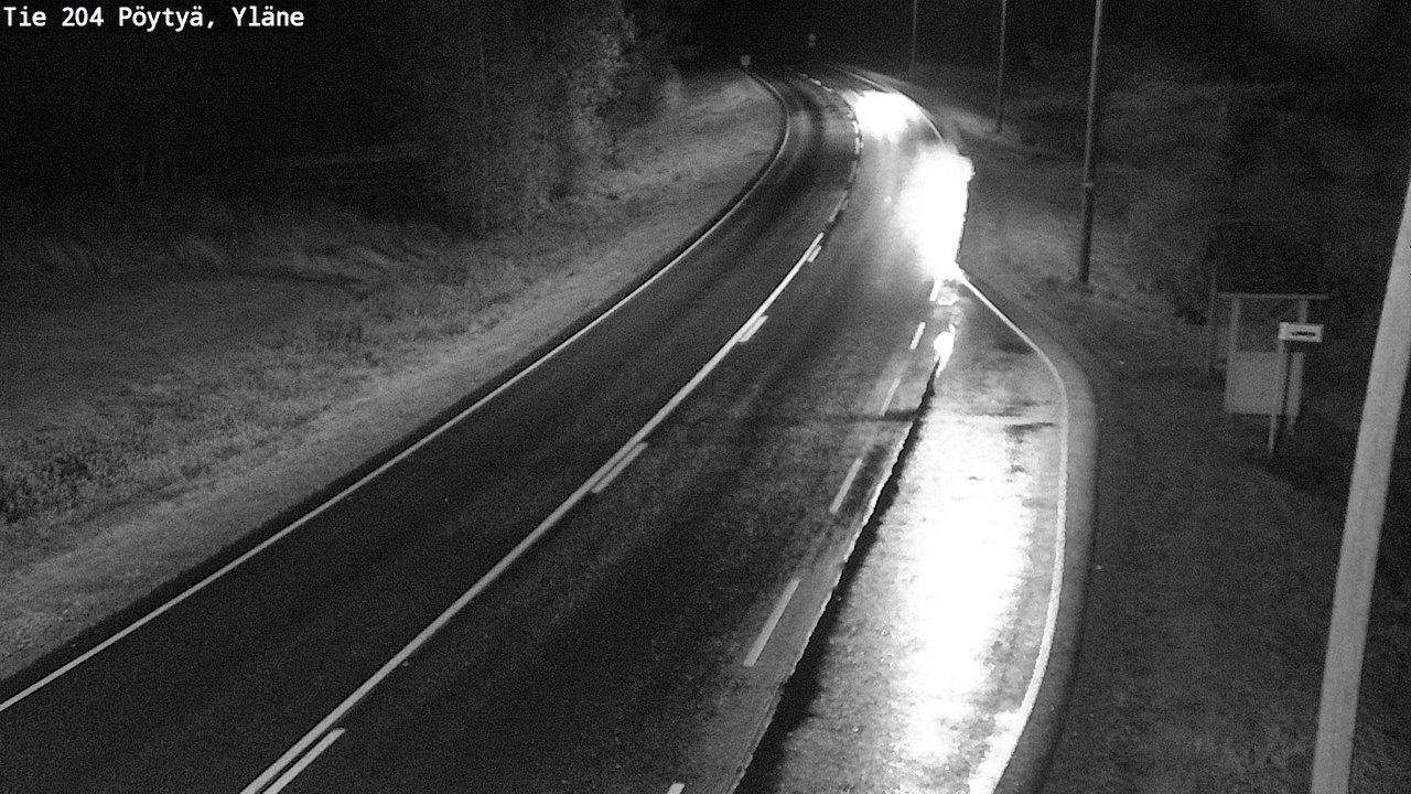 Weather Camera Image Road 204 Pöytyä, Yläne, Pöytyä, Varsinais-Suomi