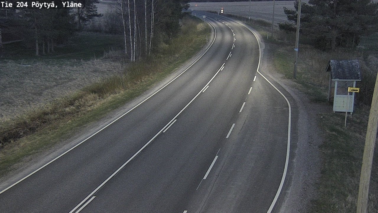 Weather Camera Image Road 204 Pöytyä, Yläne, Pöytyä, Varsinais-Suomi