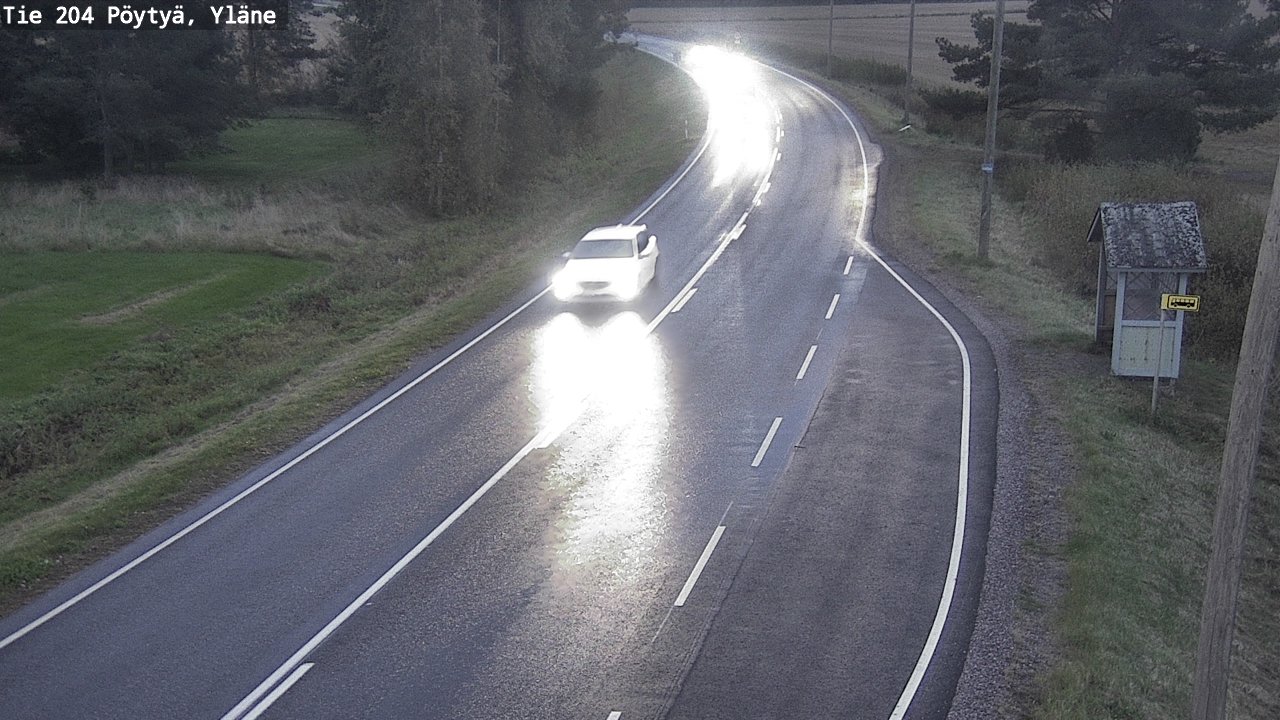 Weather Camera Image Road 204 Pöytyä, Yläne, Pöytyä, Varsinais-Suomi
