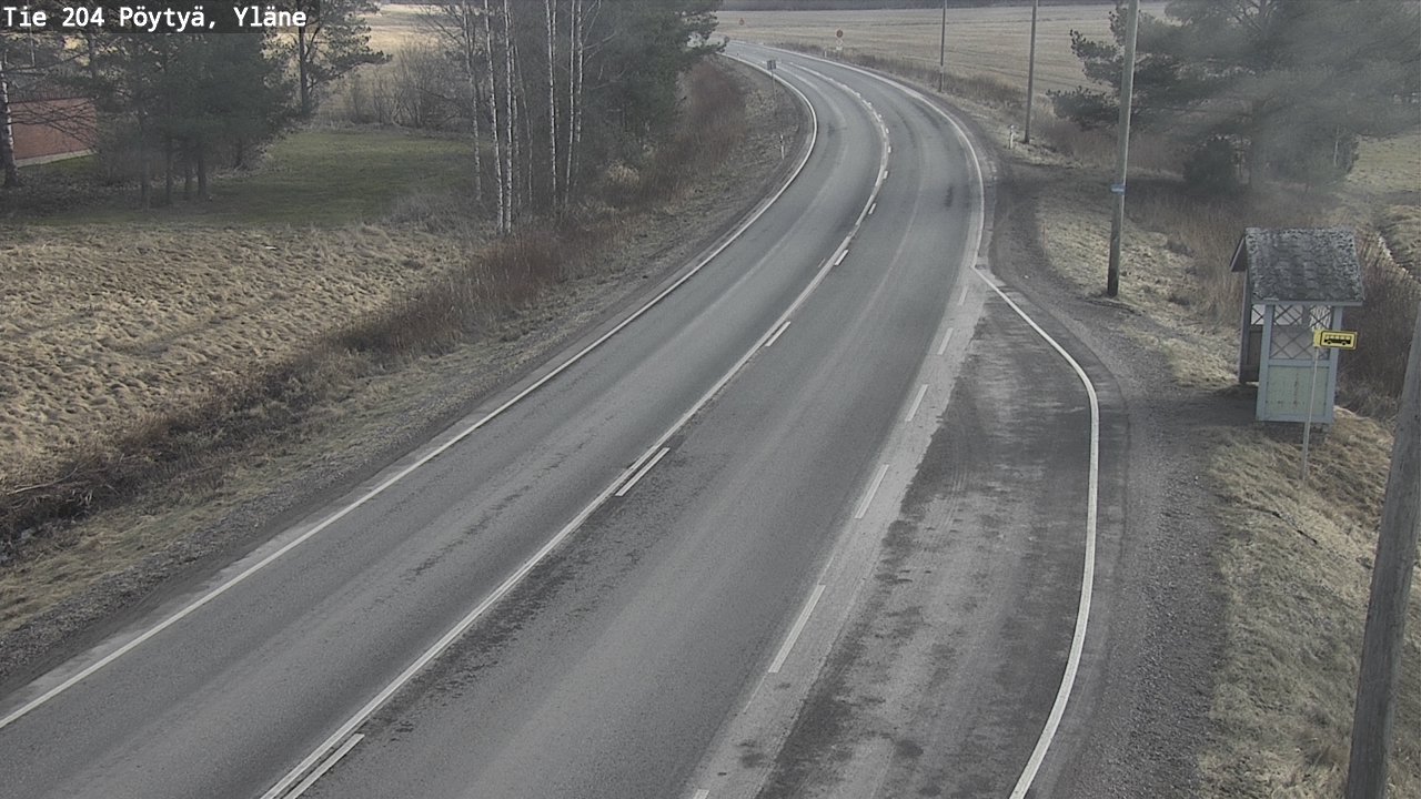 Weather Camera Image Väg 204 Pöytyä, Yläne, Pöytyä, Varsinais-Suomi