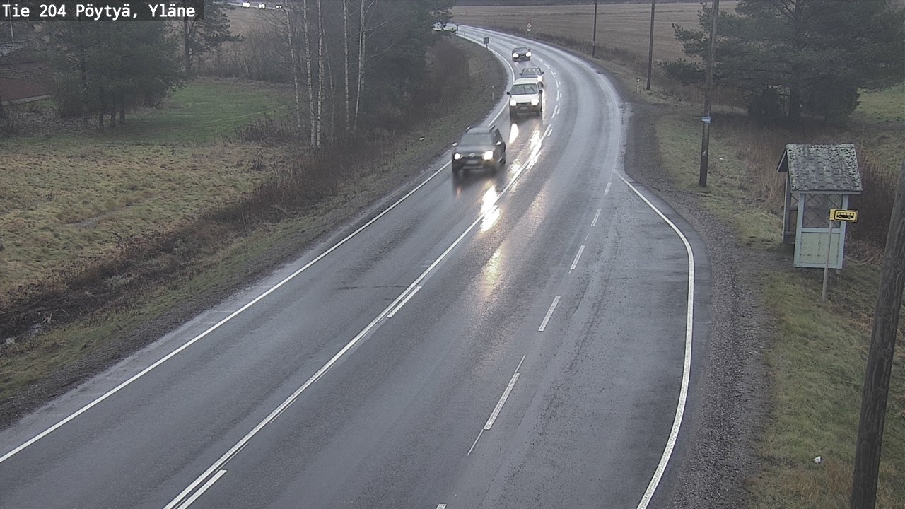 Weather Camera Image Road 204 Pöytyä, Yläne, Pöytyä, Varsinais-Suomi