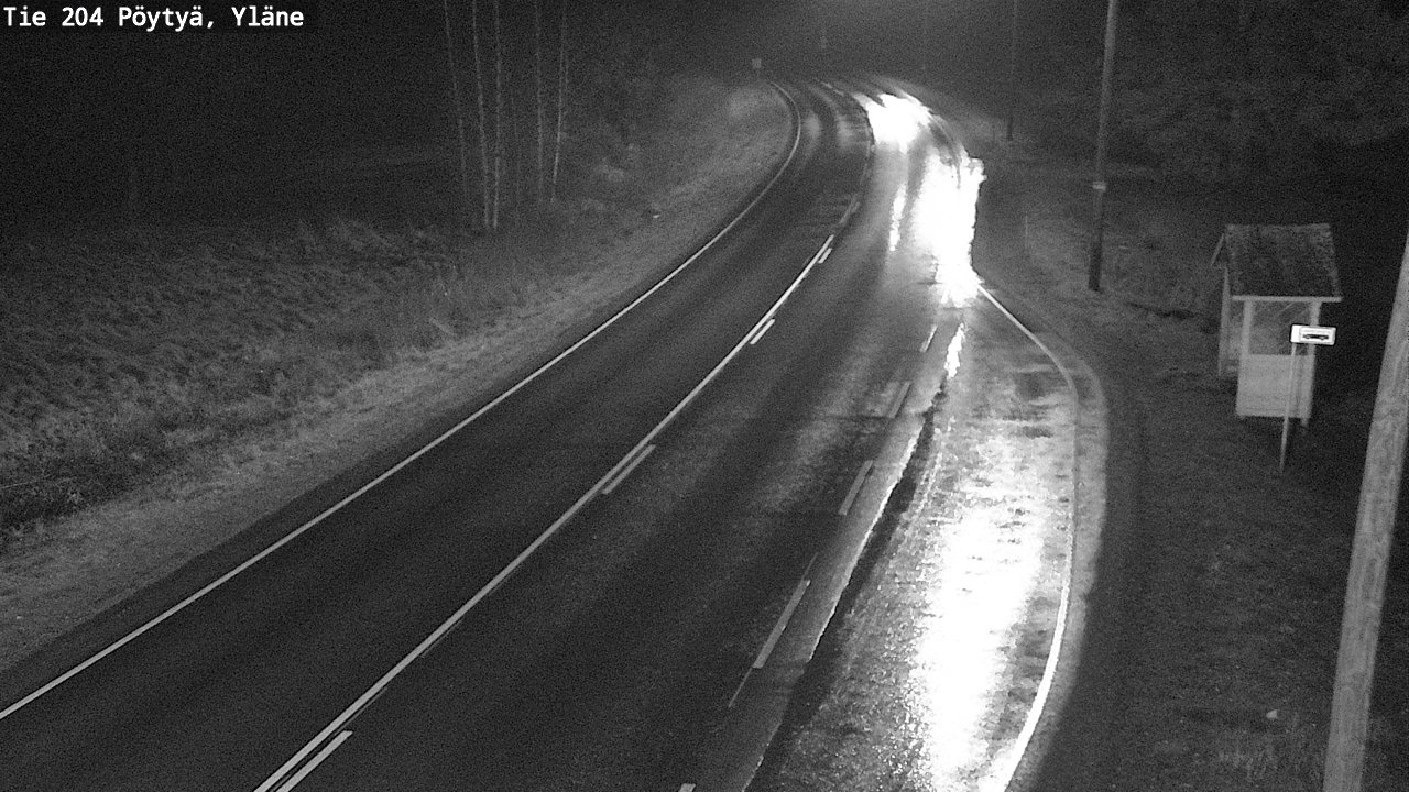Weather Camera Image Väg 204 Pöytyä, Yläne, Pöytyä, Varsinais-Suomi