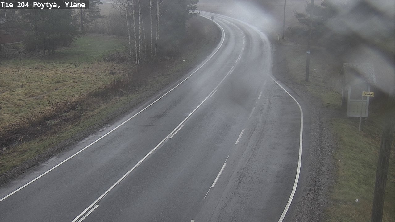 Weather Camera Image Väg 204 Pöytyä, Yläne, Pöytyä, Varsinais-Suomi