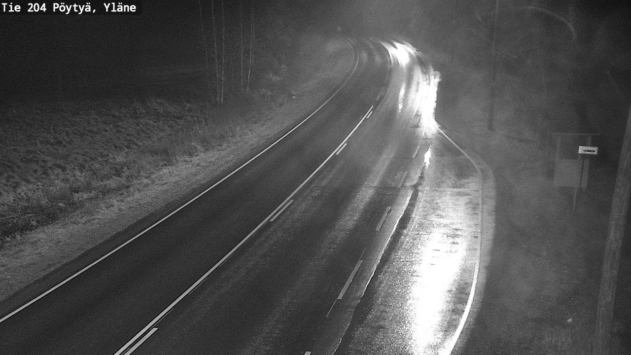 Weather Camera Image Väg 204 Pöytyä, Yläne, Pöytyä, Varsinais-Suomi