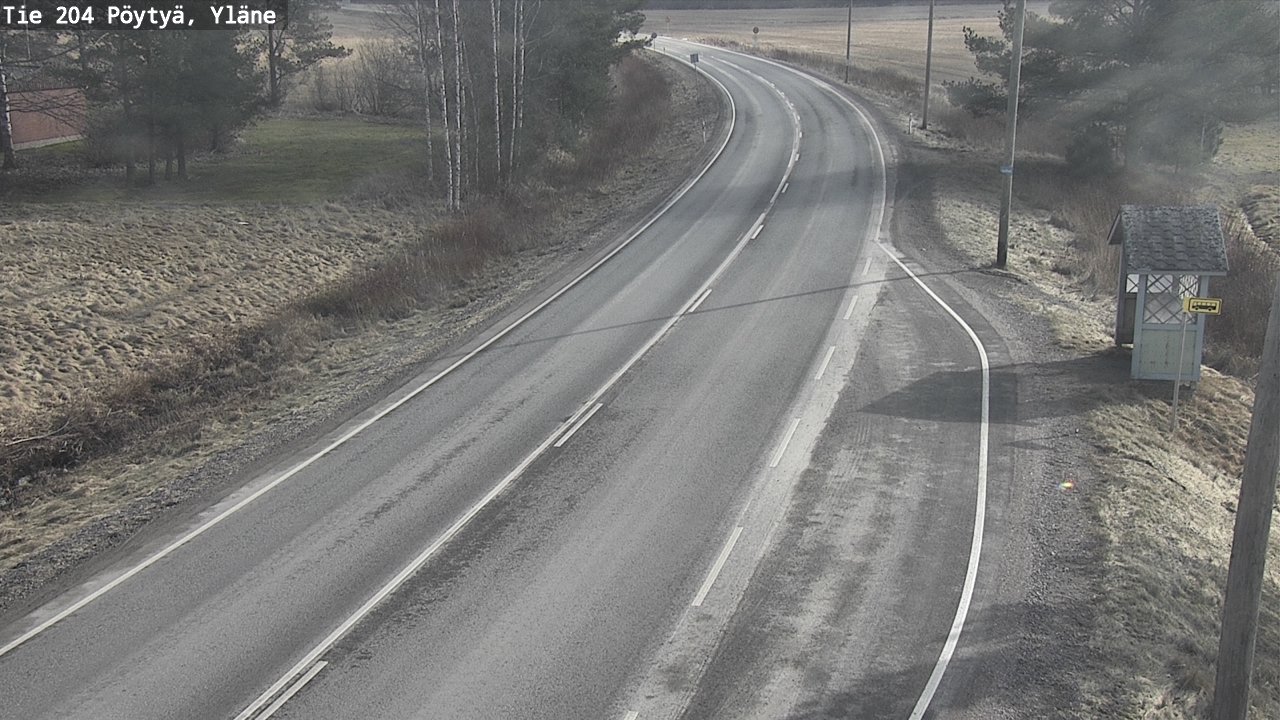 Weather Camera Image Road 204 Pöytyä, Yläne, Pöytyä, Varsinais-Suomi