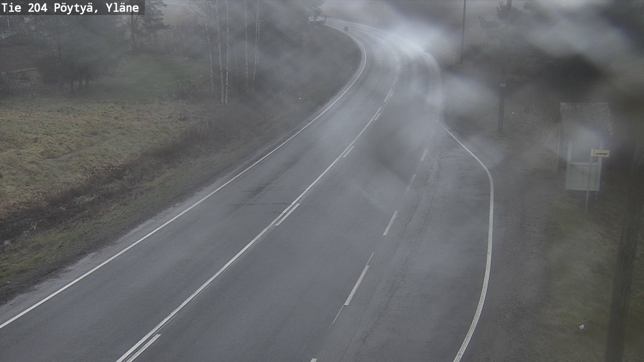 Weather Camera Image Väg 204 Pöytyä, Yläne, Pöytyä, Varsinais-Suomi