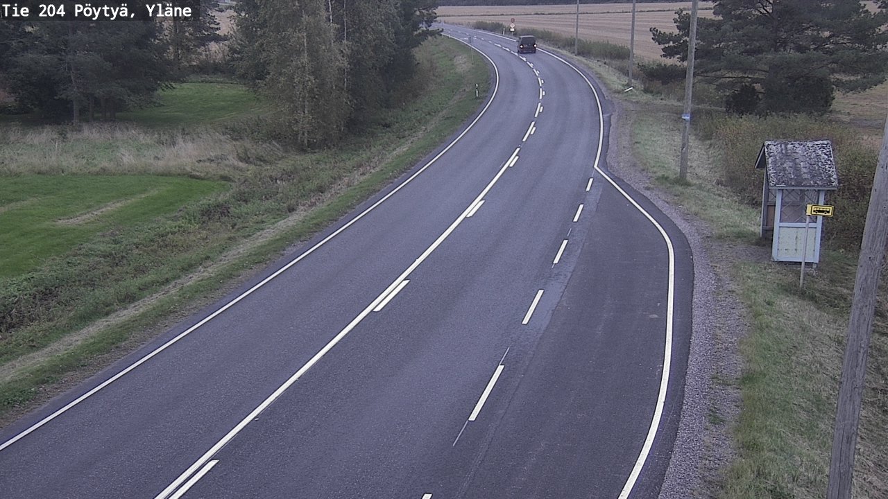 Weather Camera Image Road 204 Pöytyä, Yläne, Pöytyä, Varsinais-Suomi