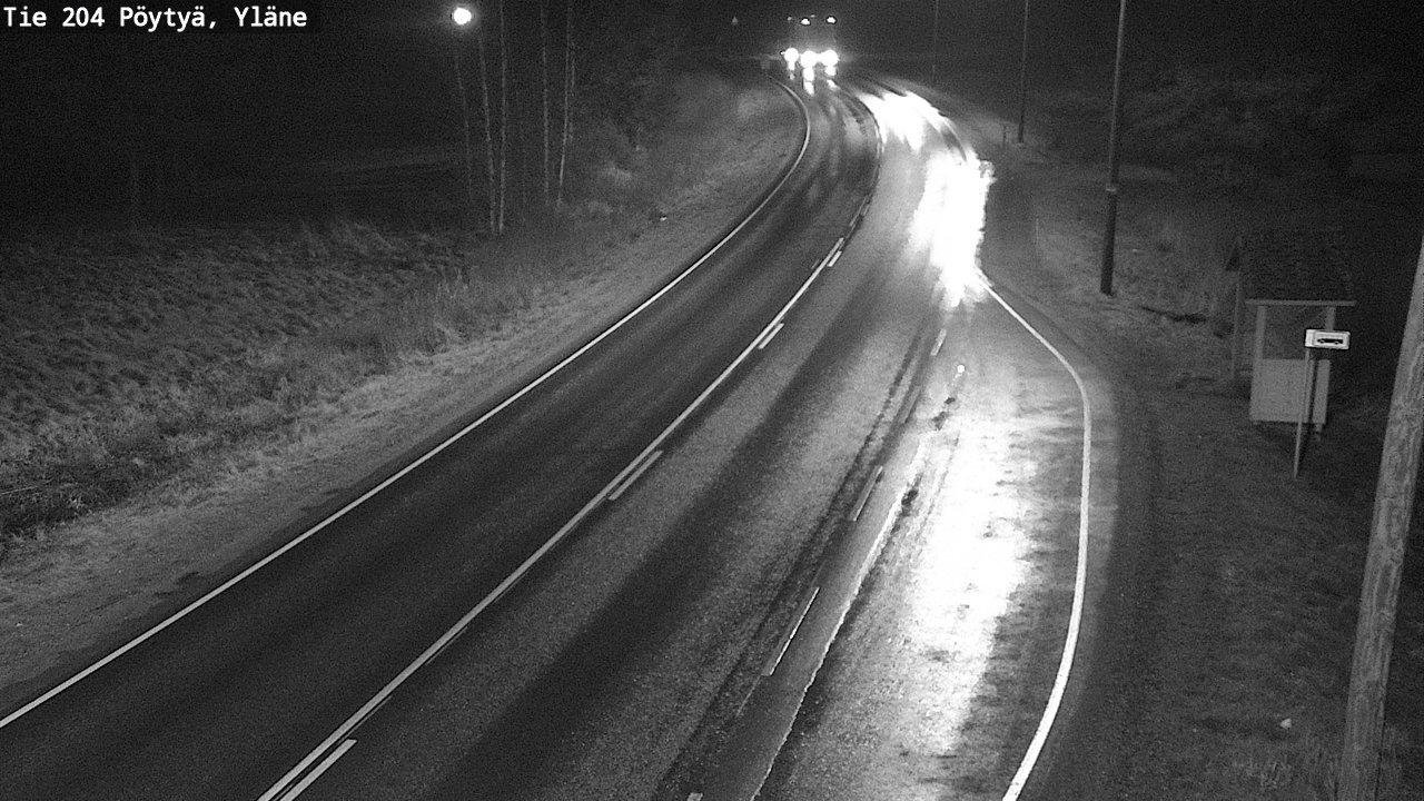Weather Camera Image Väg 204 Pöytyä, Yläne, Pöytyä, Varsinais-Suomi