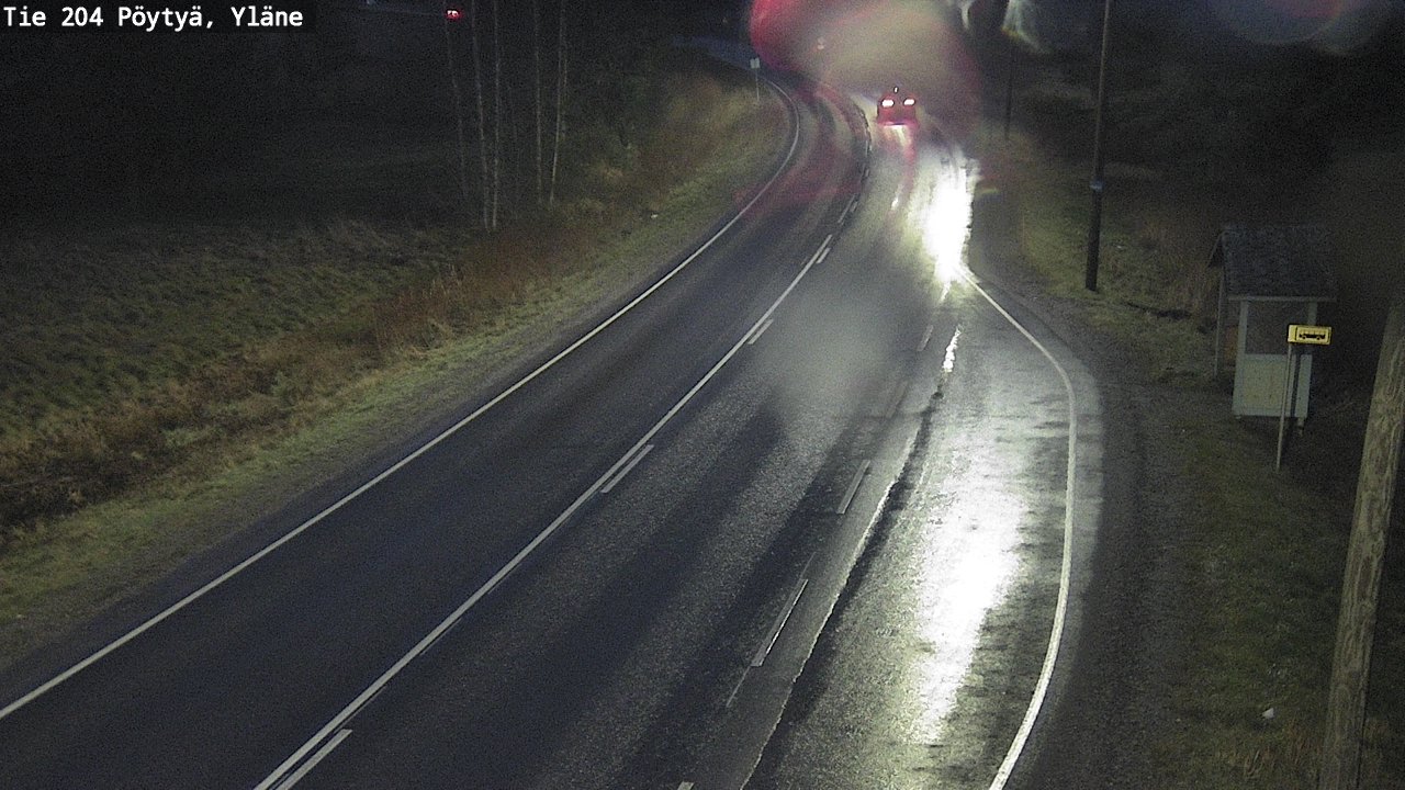 Weather Camera Image Väg 204 Pöytyä, Yläne, Pöytyä, Varsinais-Suomi