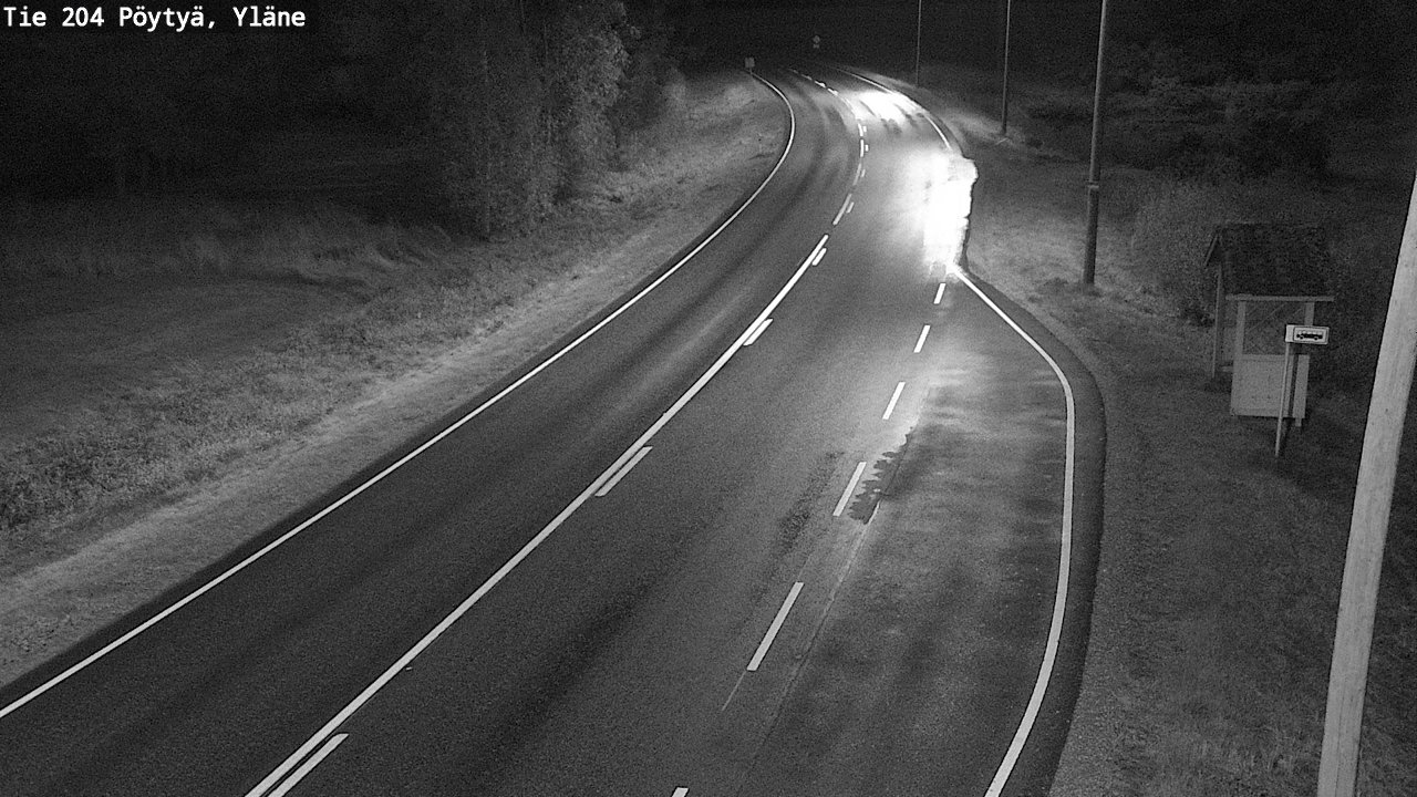 Weather Camera Image Road 204 Pöytyä, Yläne, Pöytyä, Varsinais-Suomi