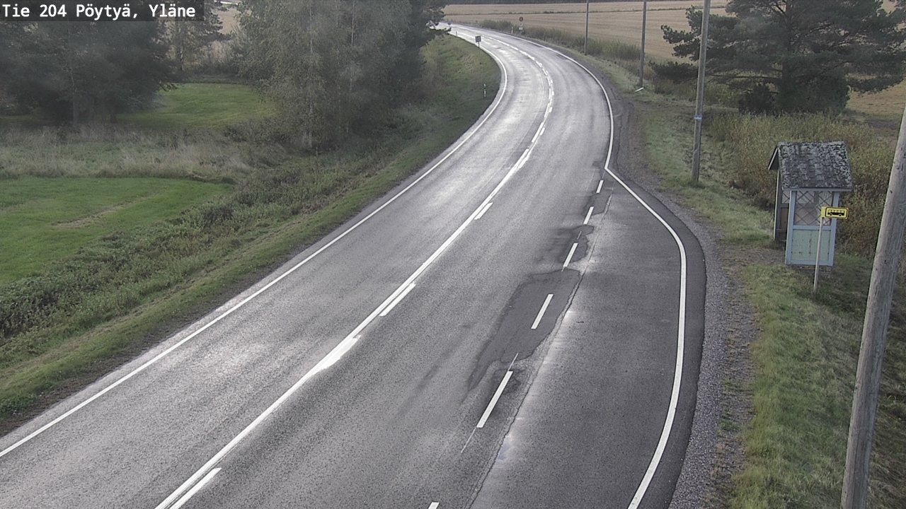Weather Camera Image Road 204 Pöytyä, Yläne, Pöytyä, Varsinais-Suomi