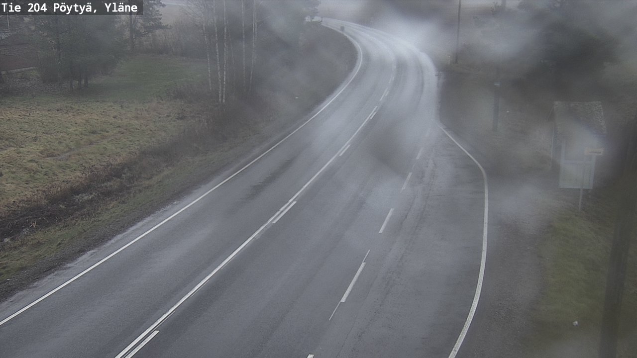 Weather Camera Image Väg 204 Pöytyä, Yläne, Pöytyä, Varsinais-Suomi
