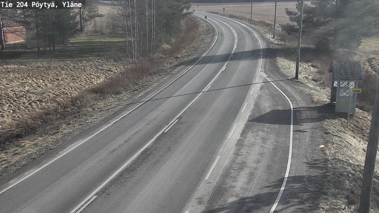 Weather Camera Image Road 204 Pöytyä, Yläne, Pöytyä, Varsinais-Suomi