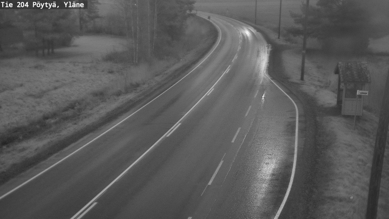 Weather Camera Image Road 204 Pöytyä, Yläne, Pöytyä, Varsinais-Suomi