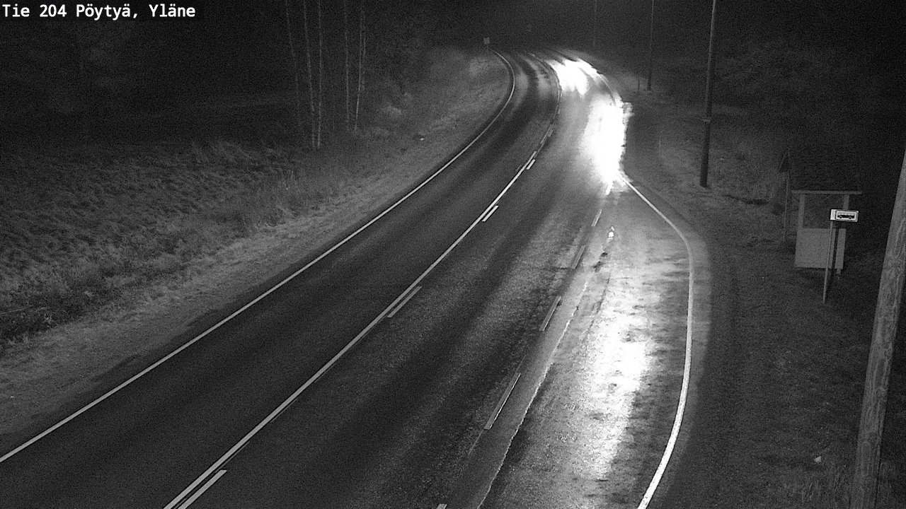 Weather Camera Image Väg 204 Pöytyä, Yläne, Pöytyä, Varsinais-Suomi