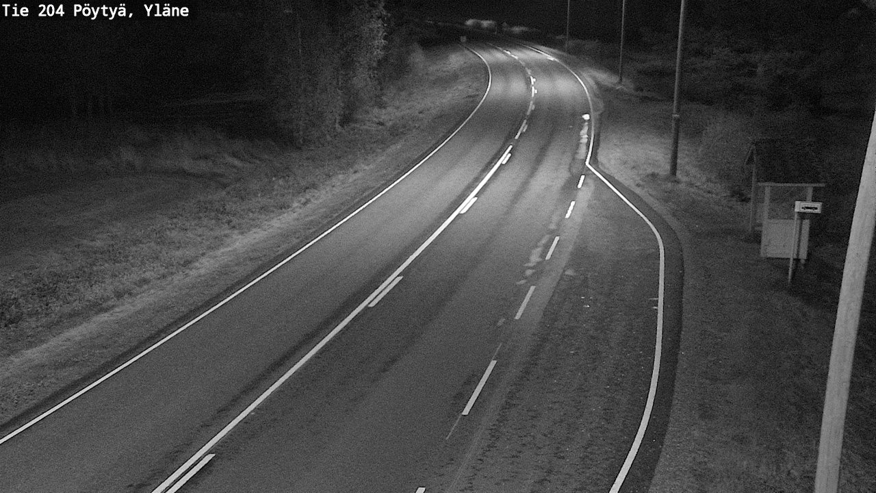 Weather Camera Image Road 204 Pöytyä, Yläne, Pöytyä, Varsinais-Suomi