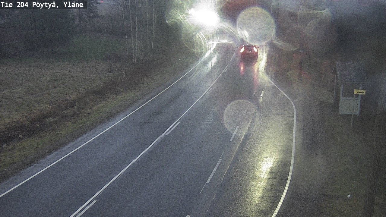 Weather Camera Image Väg 204 Pöytyä, Yläne, Pöytyä, Varsinais-Suomi