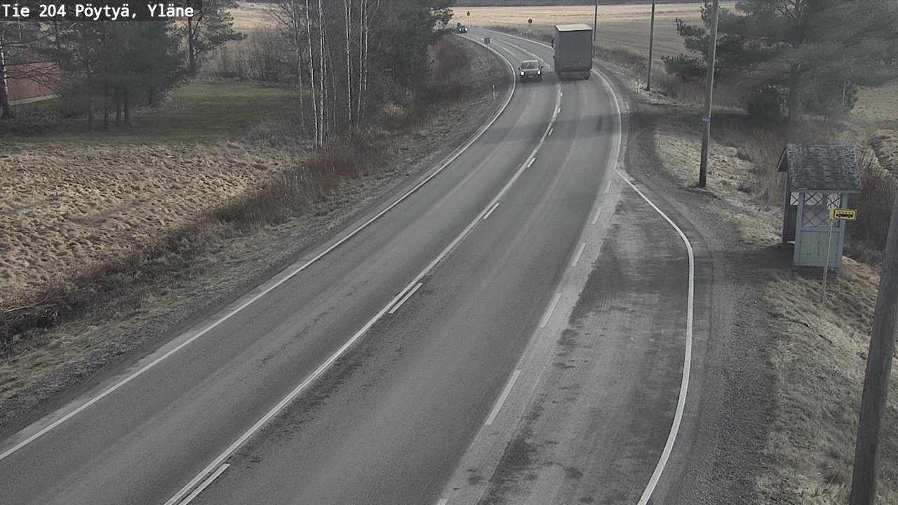 Weather Camera Image Väg 204 Pöytyä, Yläne, Pöytyä, Varsinais-Suomi