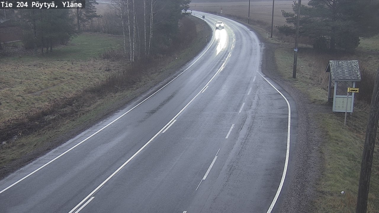 Weather Camera Image Road 204 Pöytyä, Yläne, Pöytyä, Varsinais-Suomi