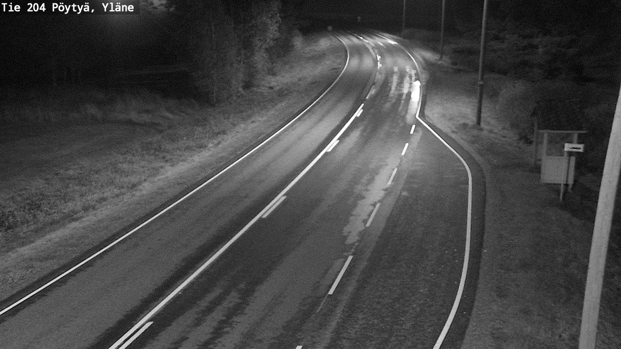 Weather Camera Image Road 204 Pöytyä, Yläne, Pöytyä, Varsinais-Suomi