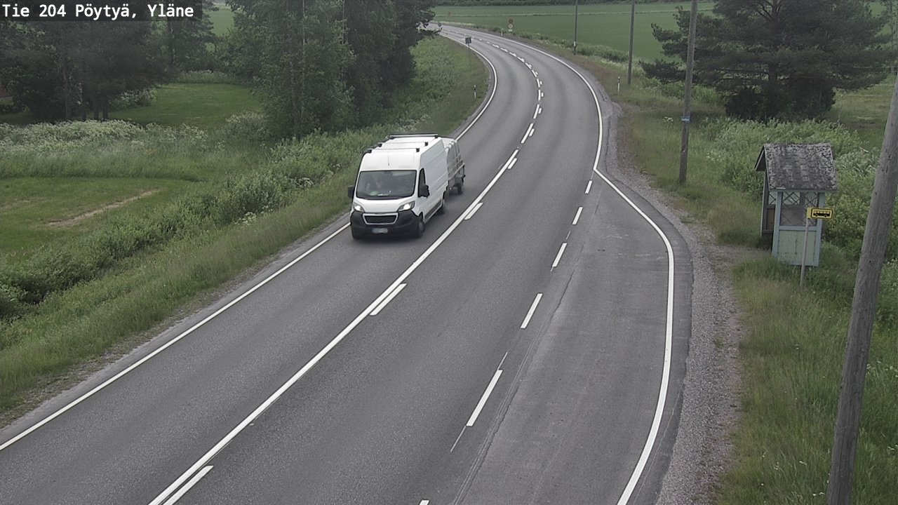 Weather Camera Image Road 204 Pöytyä, Yläne, Pöytyä, Varsinais-Suomi