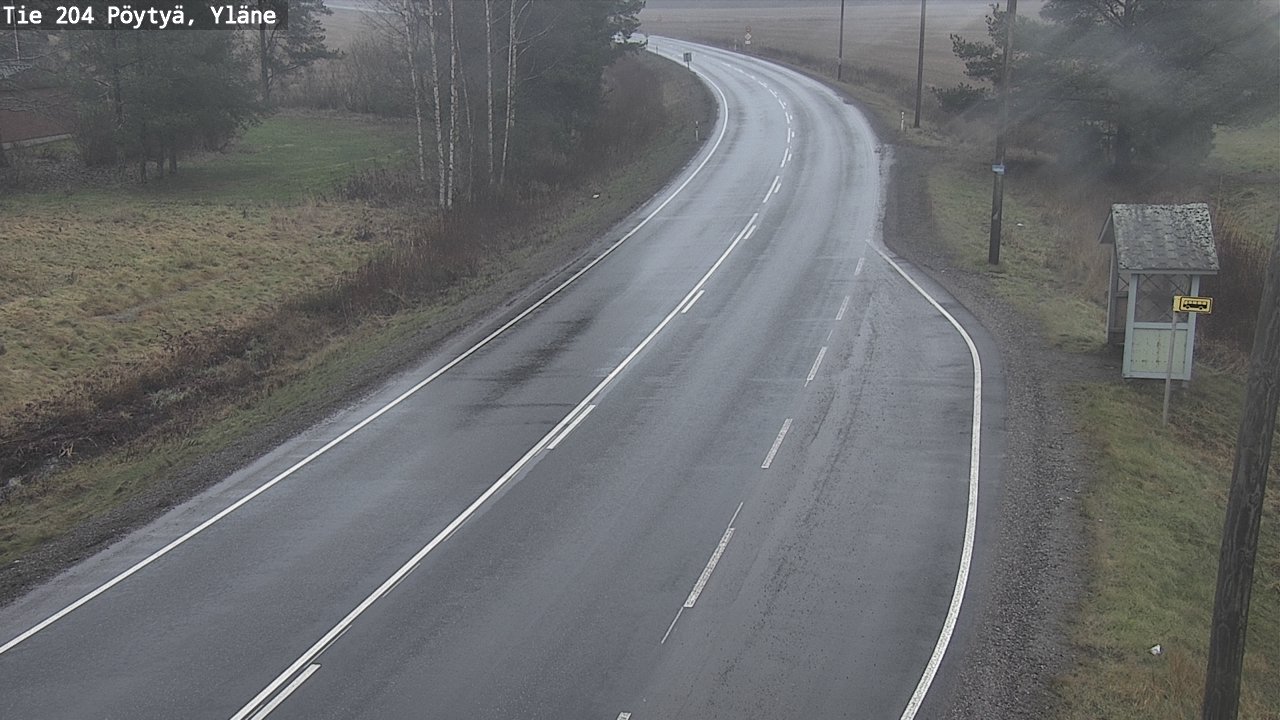 Weather Camera Image Road 204 Pöytyä, Yläne, Pöytyä, Varsinais-Suomi