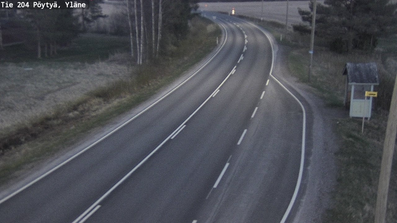 Weather Camera Image Road 204 Pöytyä, Yläne, Pöytyä, Varsinais-Suomi