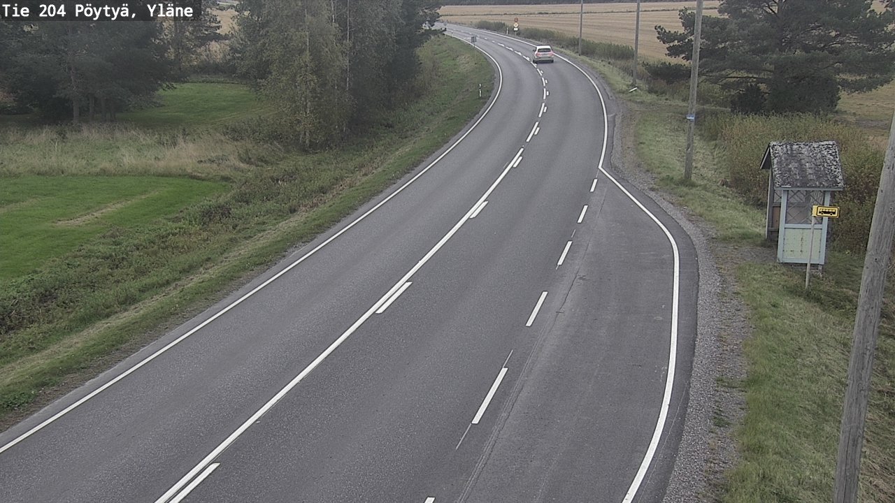 Weather Camera Image Road 204 Pöytyä, Yläne, Pöytyä, Varsinais-Suomi