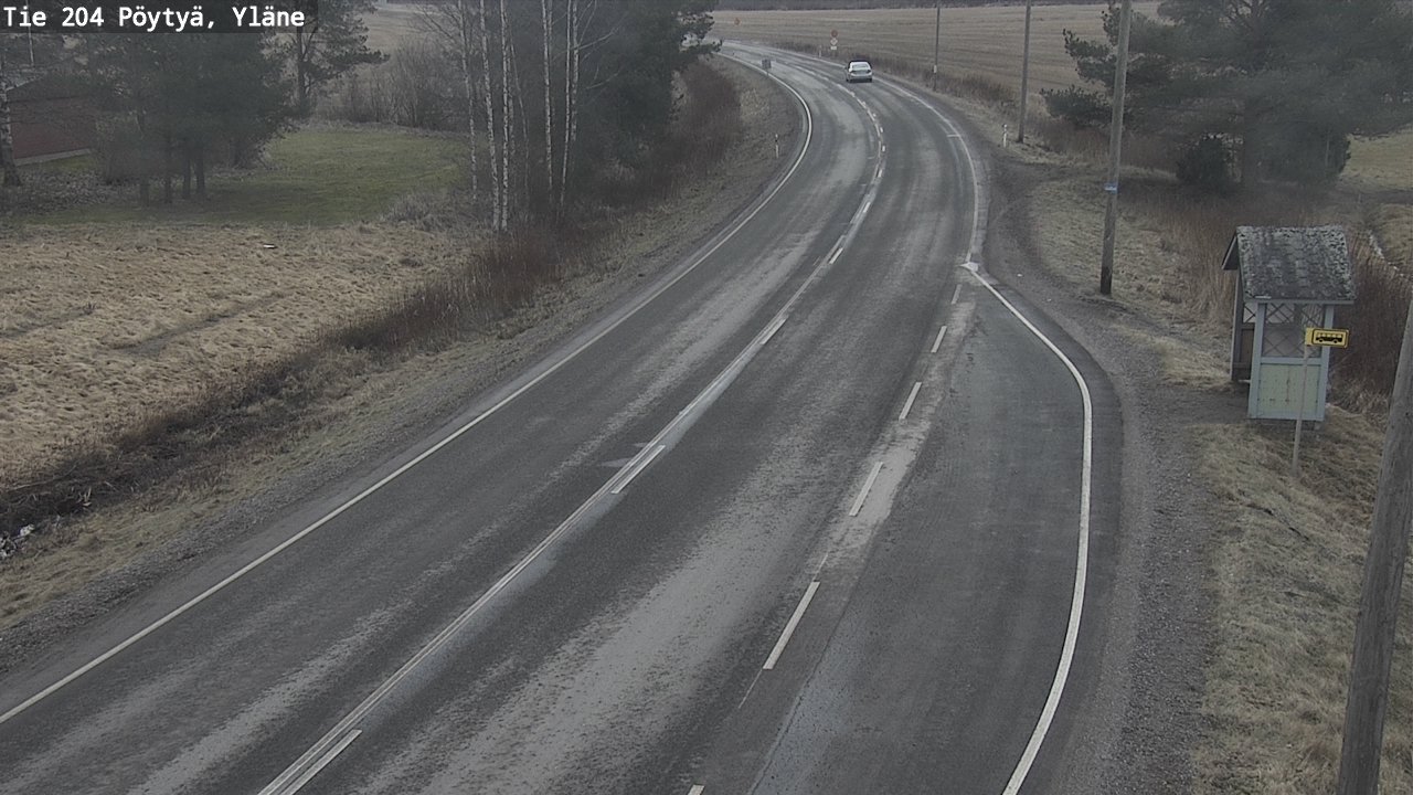 Weather Camera Image Road 204 Pöytyä, Yläne, Pöytyä, Varsinais-Suomi
