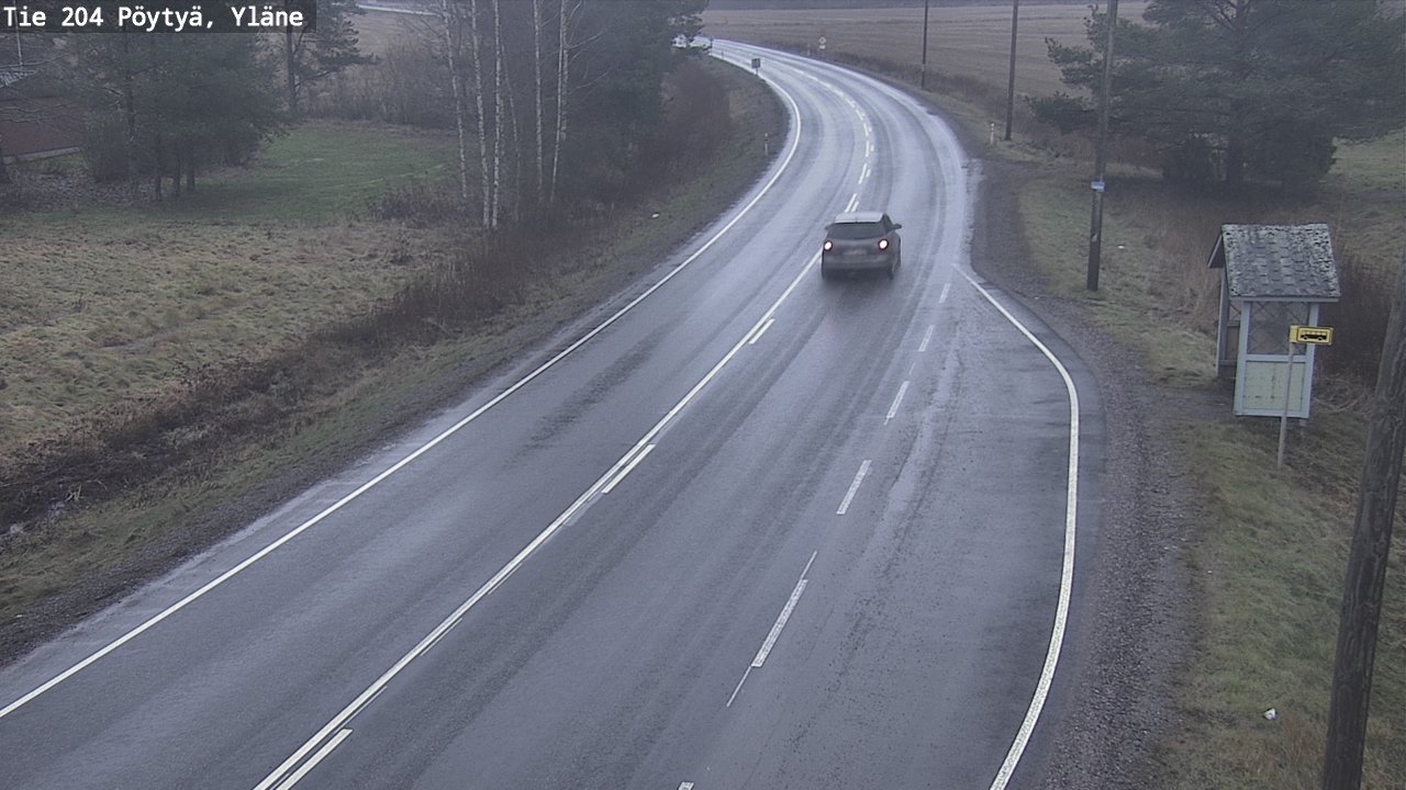 Weather Camera Image Road 204 Pöytyä, Yläne, Pöytyä, Varsinais-Suomi
