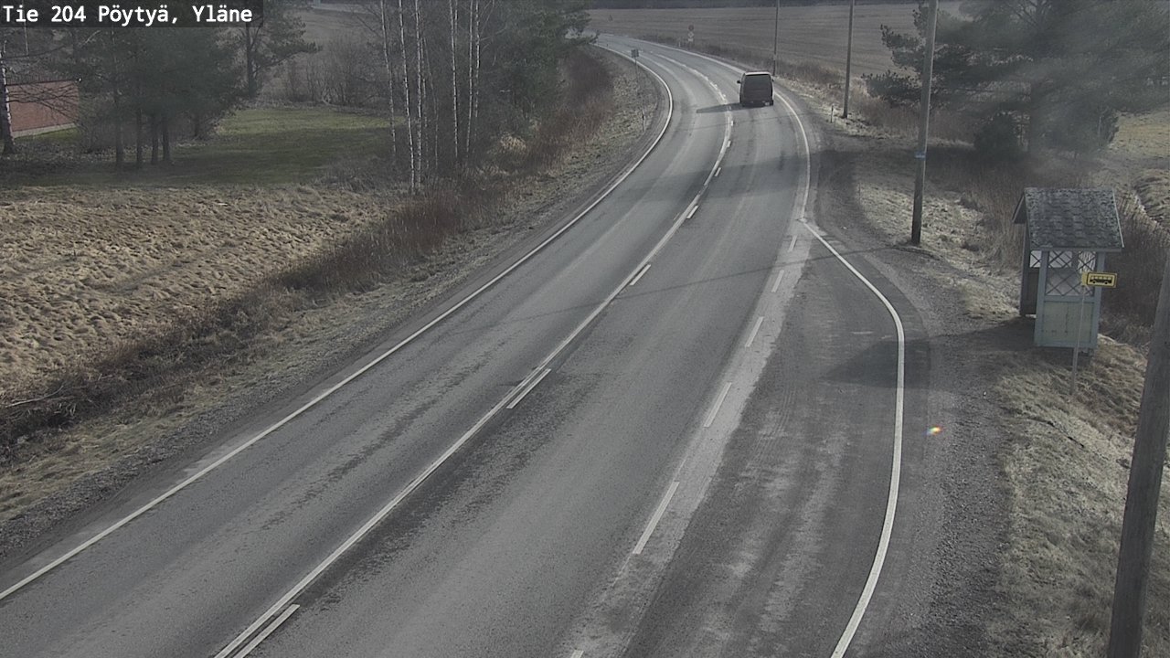 Weather Camera Image Road 204 Pöytyä, Yläne, Pöytyä, Varsinais-Suomi