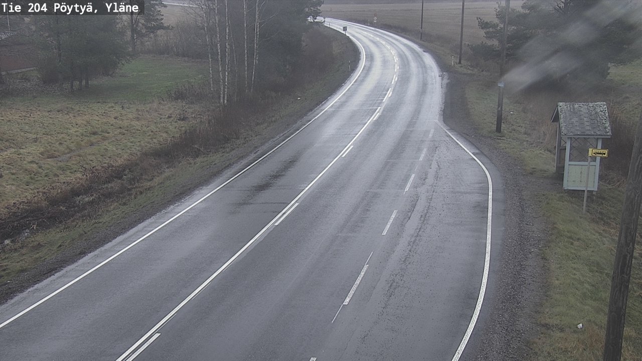 Weather Camera Image Road 204 Pöytyä, Yläne, Pöytyä, Varsinais-Suomi