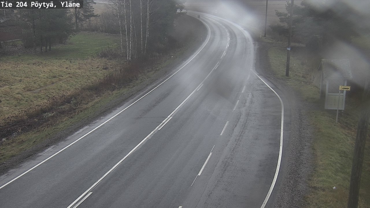 Weather Camera Image Väg 204 Pöytyä, Yläne, Pöytyä, Varsinais-Suomi