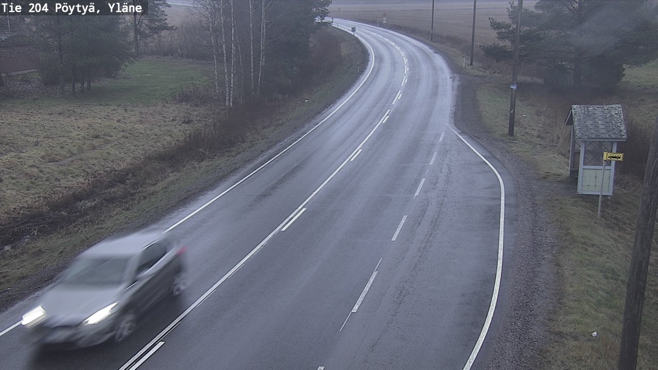 Weather Camera Image Road 204 Pöytyä, Yläne, Pöytyä, Varsinais-Suomi