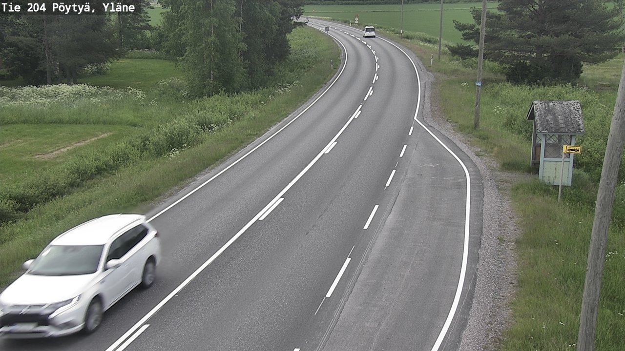 Weather Camera Image Road 204 Pöytyä, Yläne, Pöytyä, Varsinais-Suomi