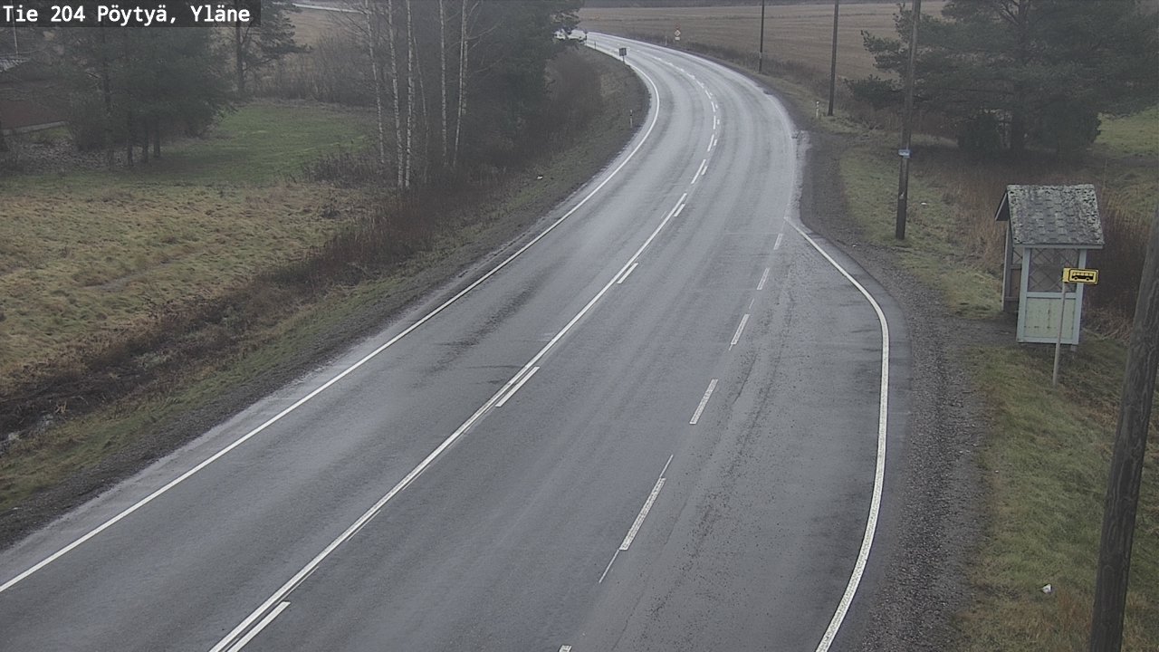 Weather Camera Image Road 204 Pöytyä, Yläne, Pöytyä, Varsinais-Suomi