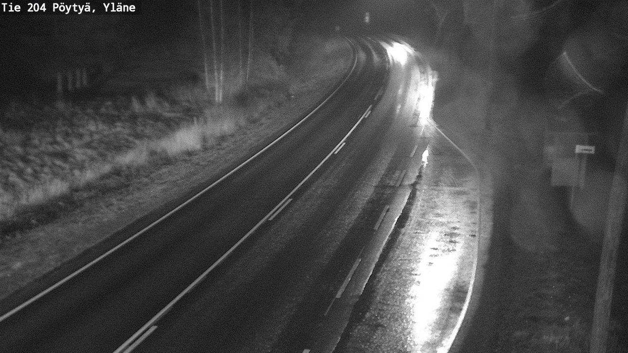 Weather Camera Image Väg 204 Pöytyä, Yläne, Pöytyä, Varsinais-Suomi