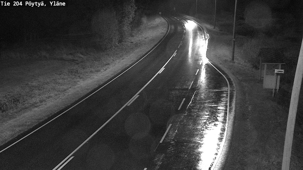 Weather Camera Image Road 204 Pöytyä, Yläne, Pöytyä, Varsinais-Suomi