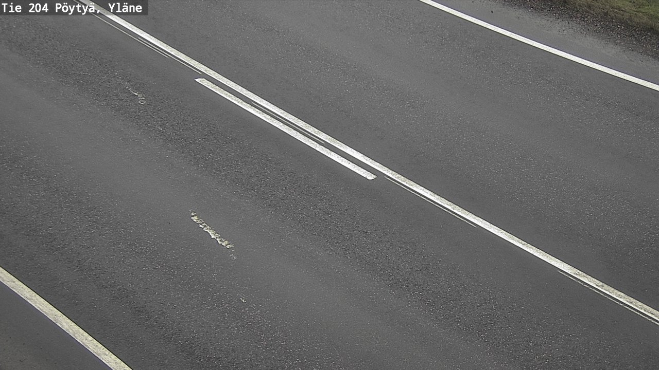 Weather Camera Image Road 204 Pöytyä, Yläne, Pöytyä, Varsinais-Suomi