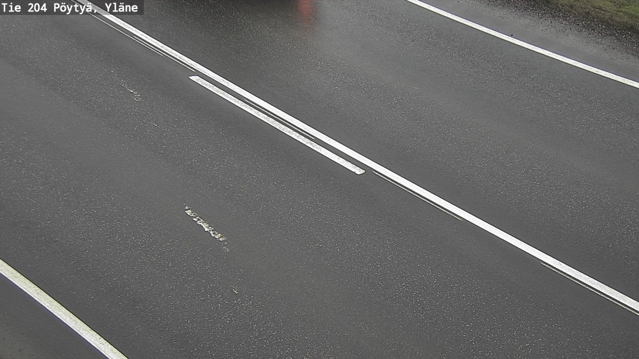 Weather Camera Image Road 204 Pöytyä, Yläne, Pöytyä, Varsinais-Suomi