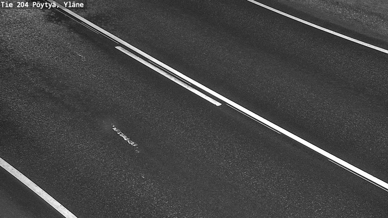 Weather Camera Image Väg 204 Pöytyä, Yläne, Pöytyä, Varsinais-Suomi