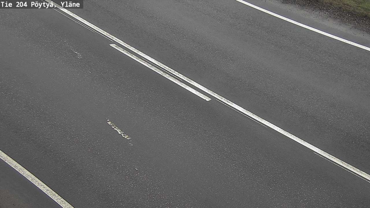 Weather Camera Image Väg 204 Pöytyä, Yläne, Pöytyä, Varsinais-Suomi