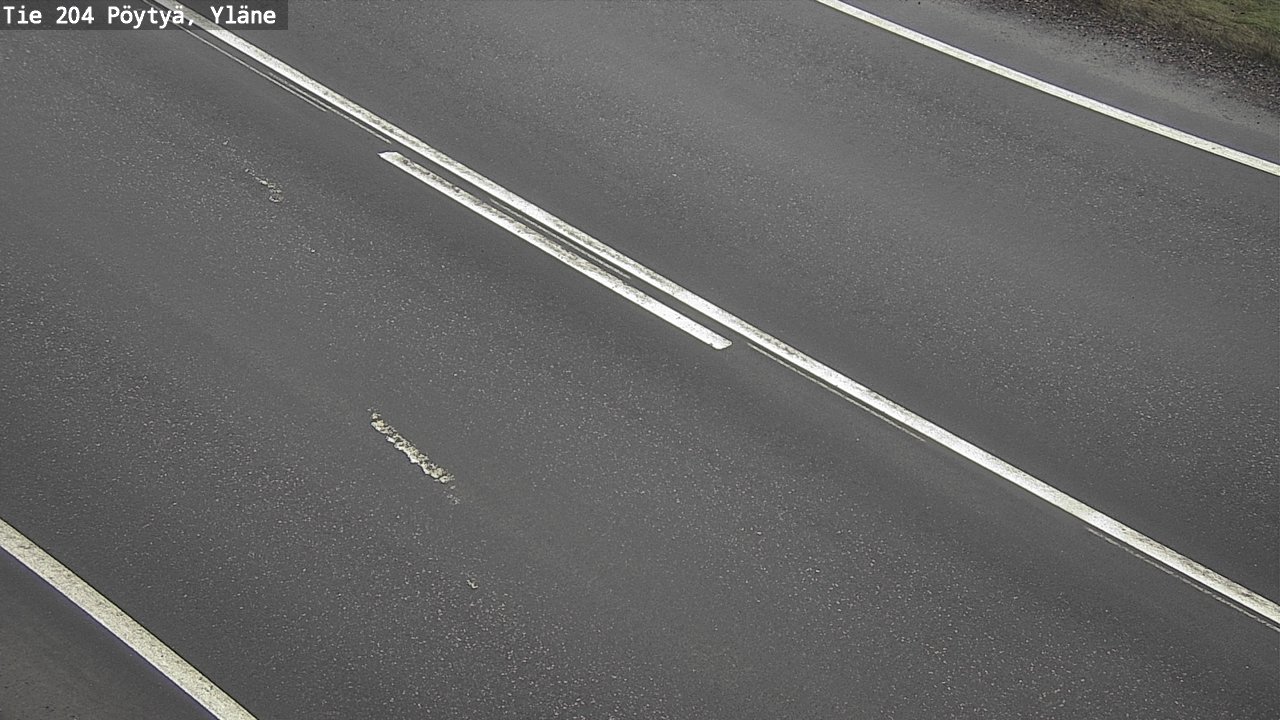 Weather Camera Image Väg 204 Pöytyä, Yläne, Pöytyä, Varsinais-Suomi