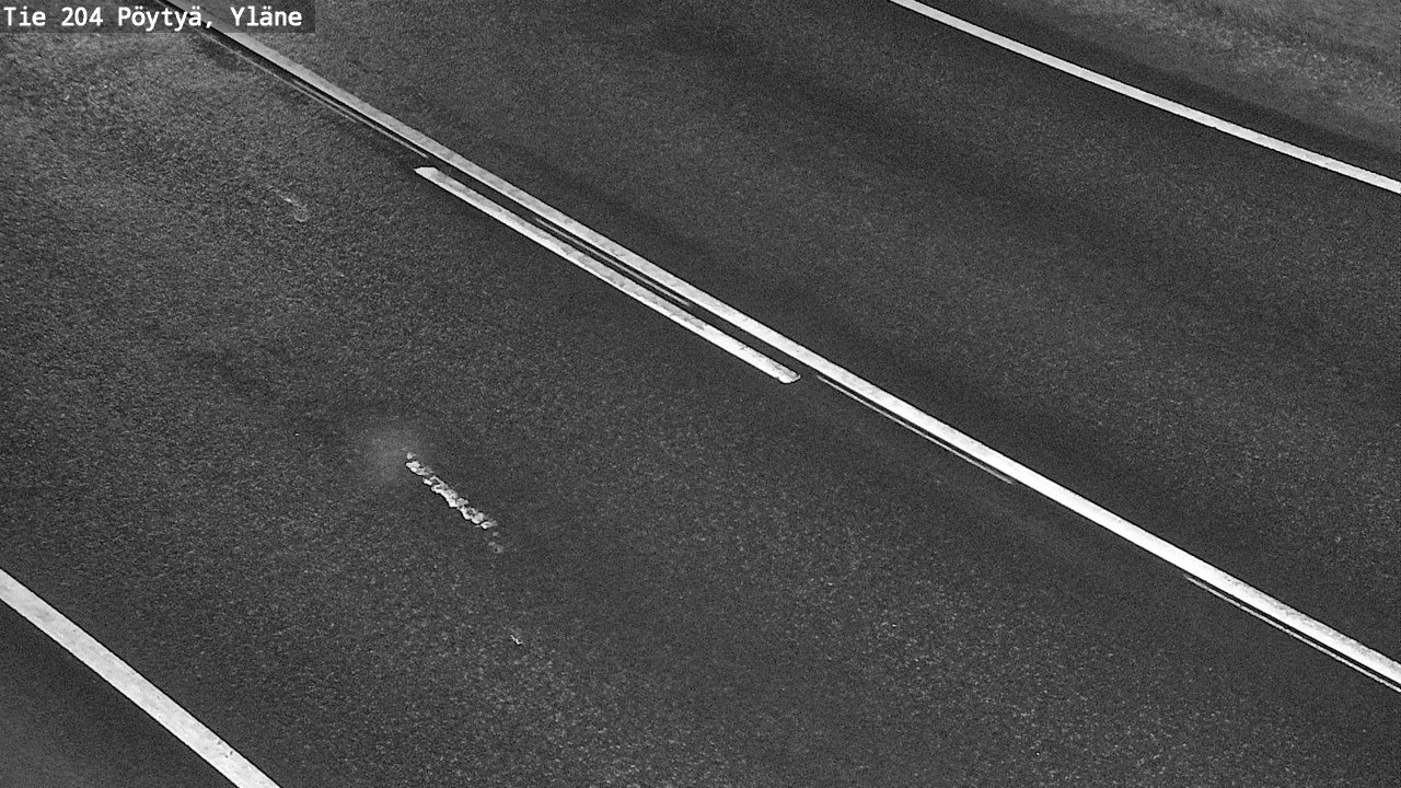 Weather Camera Image Väg 204 Pöytyä, Yläne, Pöytyä, Varsinais-Suomi