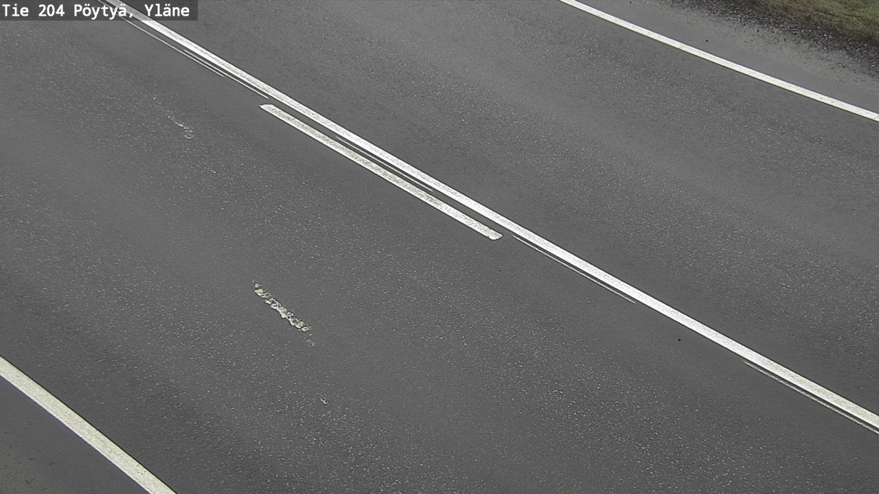 Weather Camera Image Road 204 Pöytyä, Yläne, Pöytyä, Varsinais-Suomi