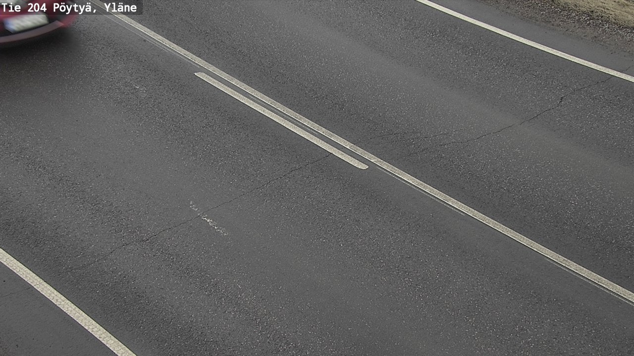Weather Camera Image Road 204 Pöytyä, Yläne, Pöytyä, Varsinais-Suomi