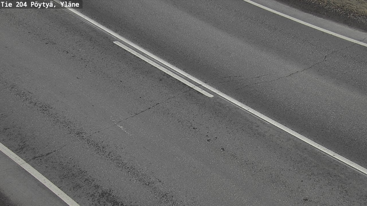 Weather Camera Image Road 204 Pöytyä, Yläne, Pöytyä, Varsinais-Suomi