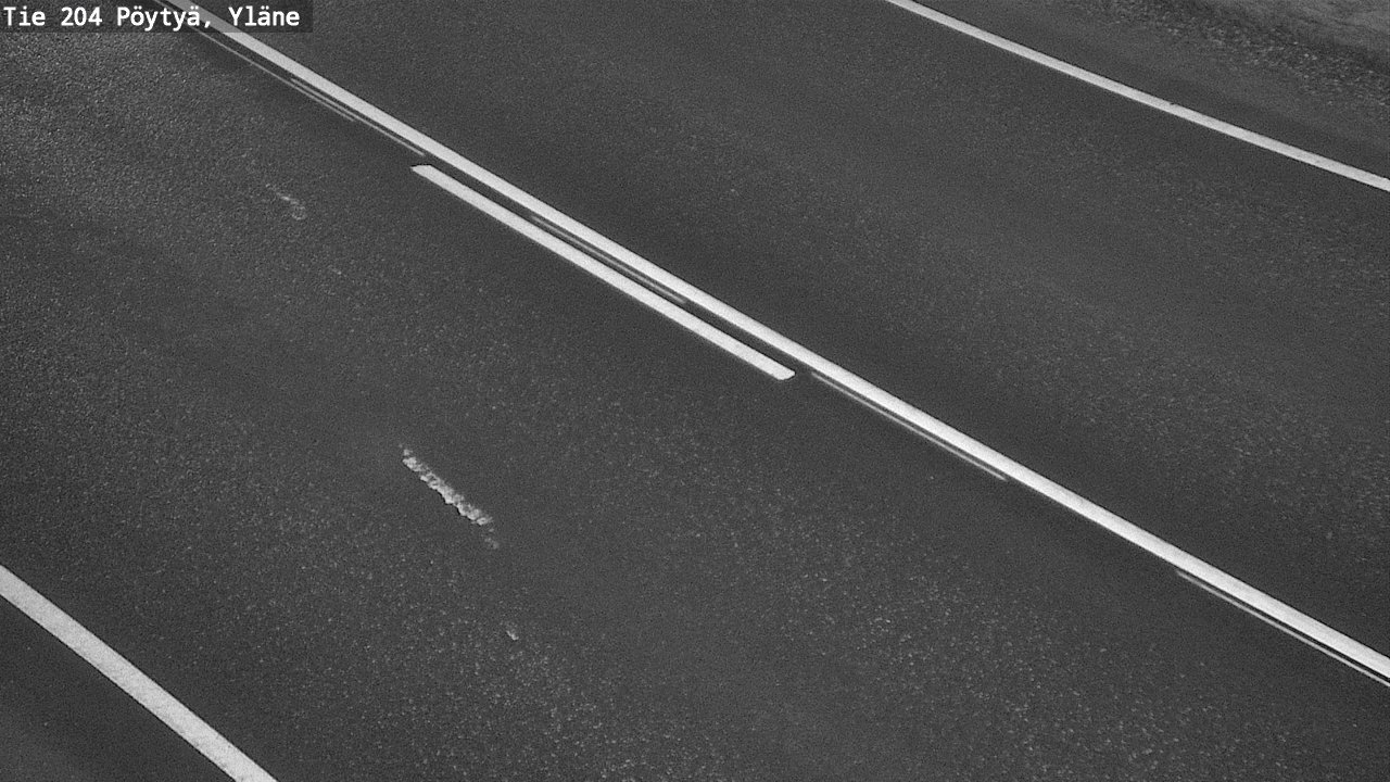 Weather Camera Image Road 204 Pöytyä, Yläne, Pöytyä, Varsinais-Suomi